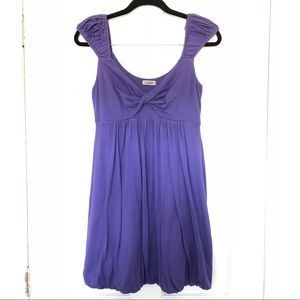 OGLE Organic Cotton Purple Off The Shoulder Dress